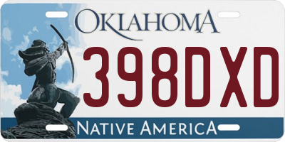 OK license plate 398DXD