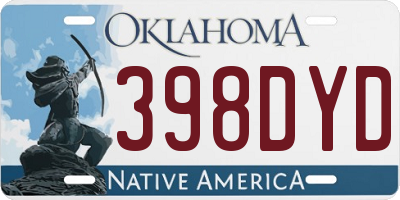 OK license plate 398DYD