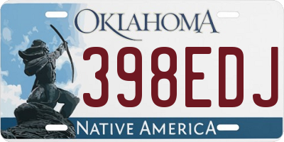 OK license plate 398EDJ
