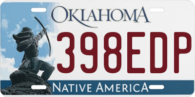 OK license plate 398EDP