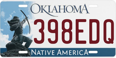 OK license plate 398EDQ