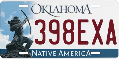 OK license plate 398EXA