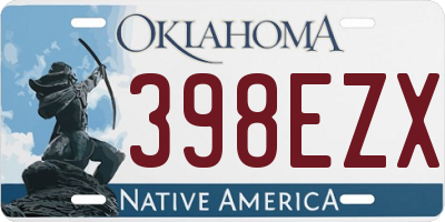 OK license plate 398EZX