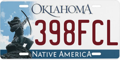 OK license plate 398FCL