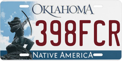 OK license plate 398FCR