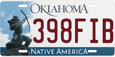 OK license plate 398FIB