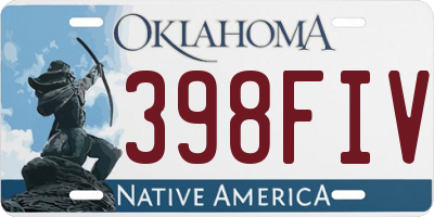 OK license plate 398FIV
