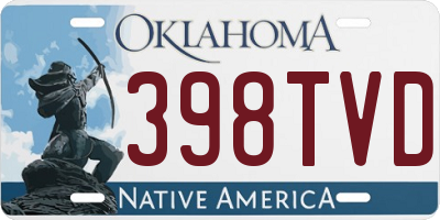 OK license plate 398TVD