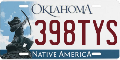 OK license plate 398TYS