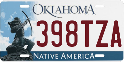 OK license plate 398TZA