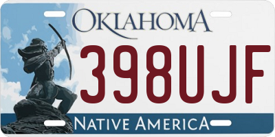 OK license plate 398UJF
