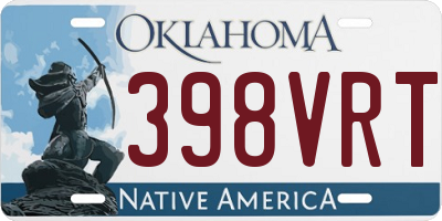 OK license plate 398VRT