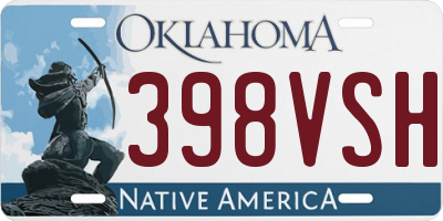 OK license plate 398VSH