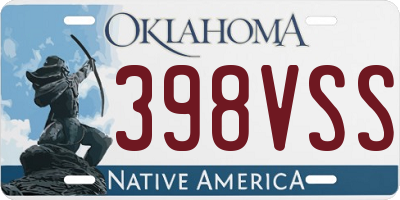 OK license plate 398VSS