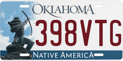 OK license plate 398VTG