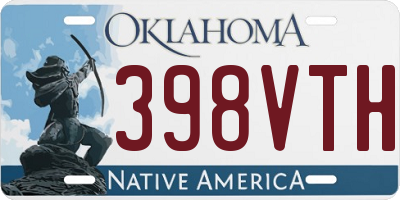 OK license plate 398VTH