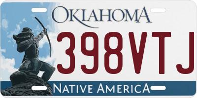 OK license plate 398VTJ