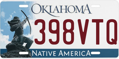 OK license plate 398VTQ