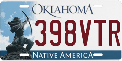 OK license plate 398VTR