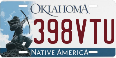 OK license plate 398VTU