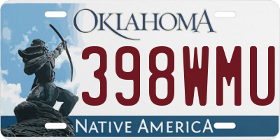 OK license plate 398WMU