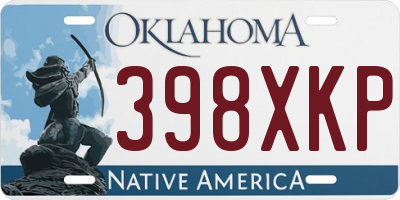 OK license plate 398XKP