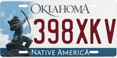 OK license plate 398XKV