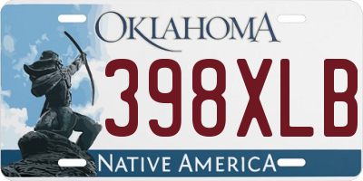 OK license plate 398XLB