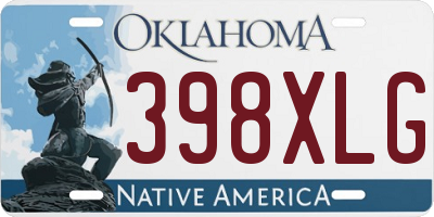 OK license plate 398XLG
