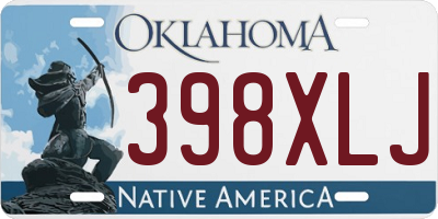 OK license plate 398XLJ
