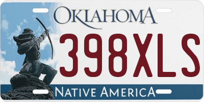 OK license plate 398XLS
