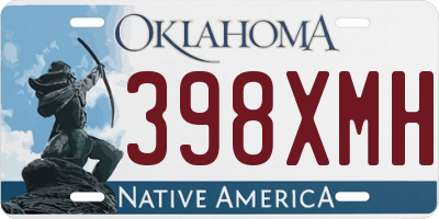 OK license plate 398XMH