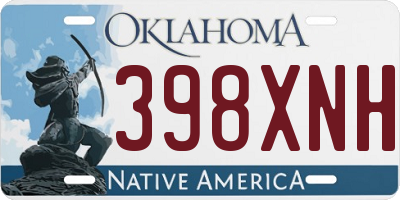 OK license plate 398XNH