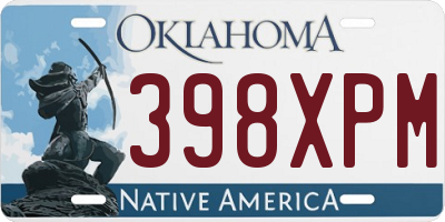 OK license plate 398XPM