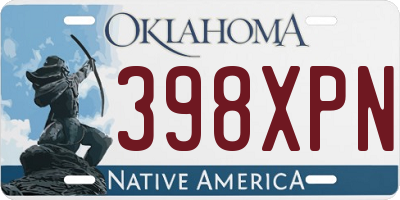 OK license plate 398XPN