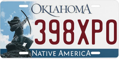 OK license plate 398XPO