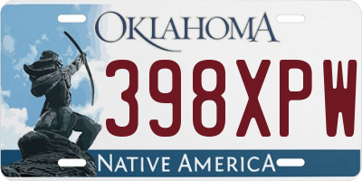 OK license plate 398XPW