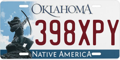 OK license plate 398XPY