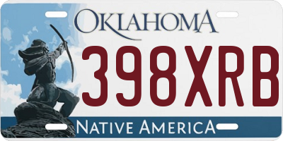 OK license plate 398XRB