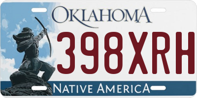 OK license plate 398XRH