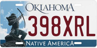 OK license plate 398XRL