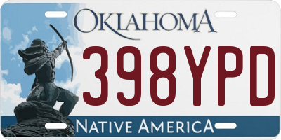 OK license plate 398YPD