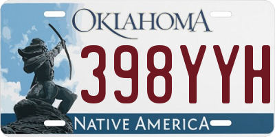 OK license plate 398YYH