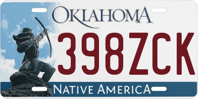OK license plate 398ZCK