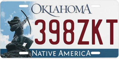 OK license plate 398ZKT