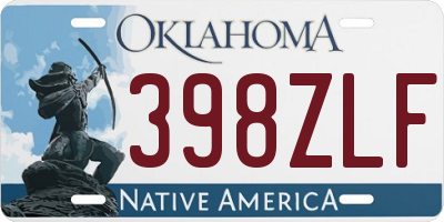 OK license plate 398ZLF