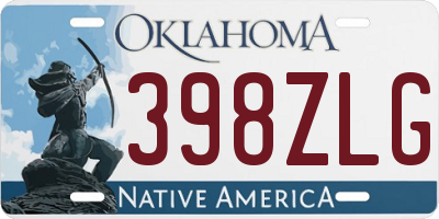 OK license plate 398ZLG