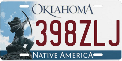 OK license plate 398ZLJ