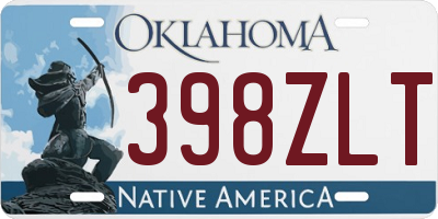 OK license plate 398ZLT