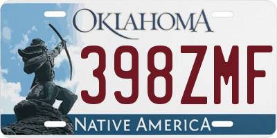 OK license plate 398ZMF